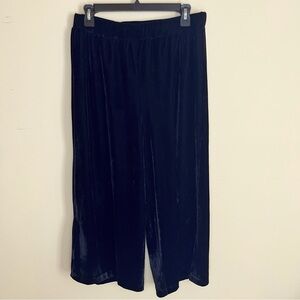 Black Velvet Women's wide leg elastic high waist pull on Pants size 10 Misstruth